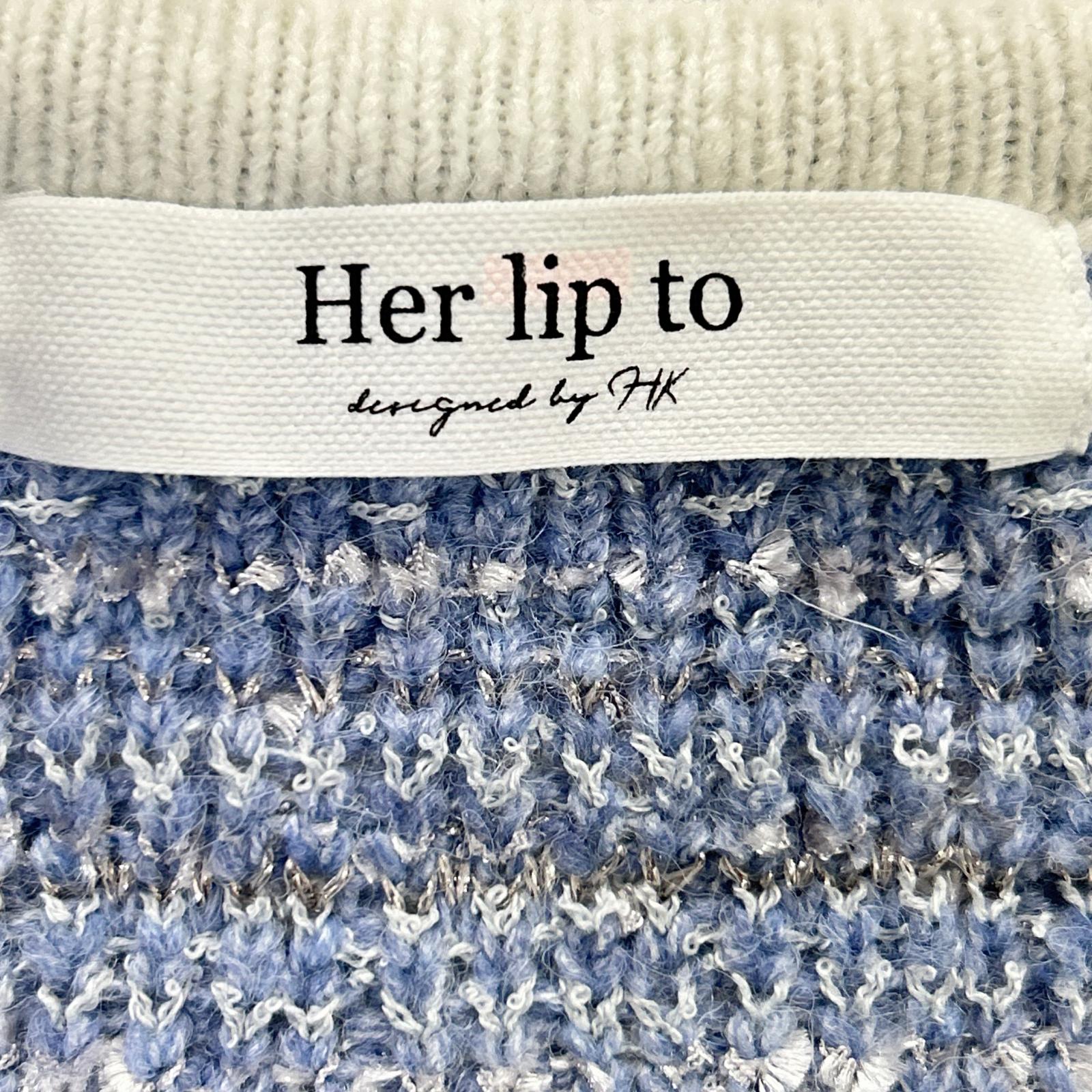 Her lip to Her lip to 1244202171 Blue Tweed Cardigan Jacket Jacket M