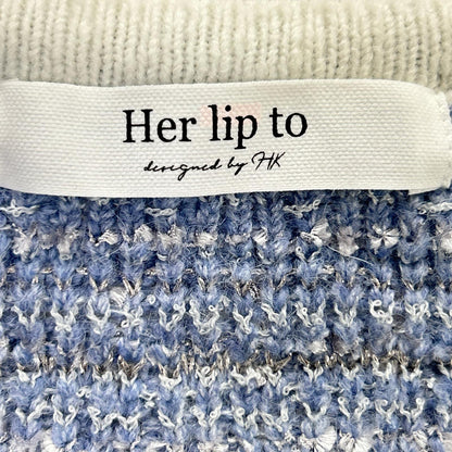 Her lip to Her lip to 1244202171 Blue Tweed Cardigan Jacket Jacket M