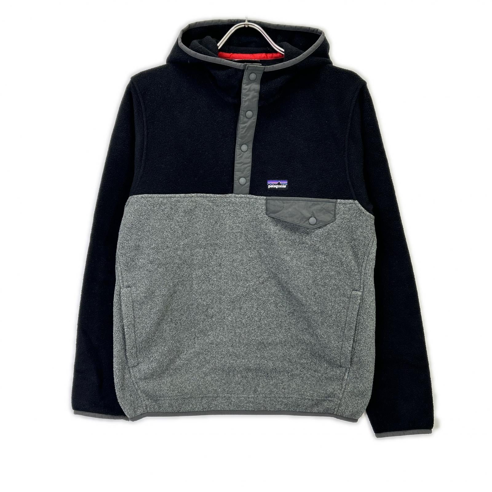 patagonia Patagonia Black x Gray SYNCHILLA Half-Button Pullover Fleece Hoodie Top