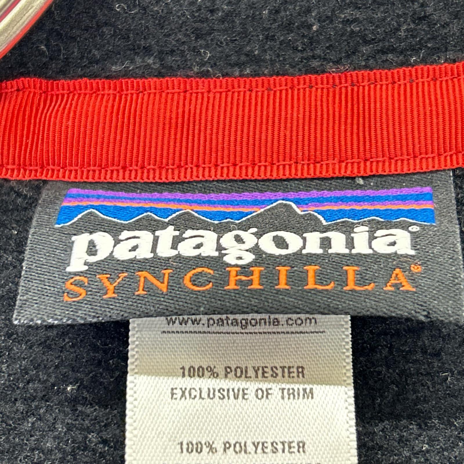 patagonia Patagonia Black x Gray SYNCHILLA Half-Button Pullover Fleece Hoodie Top