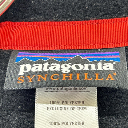 patagonia Patagonia Black x Gray SYNCHILLA Half-Button Pullover Fleece Hoodie Top