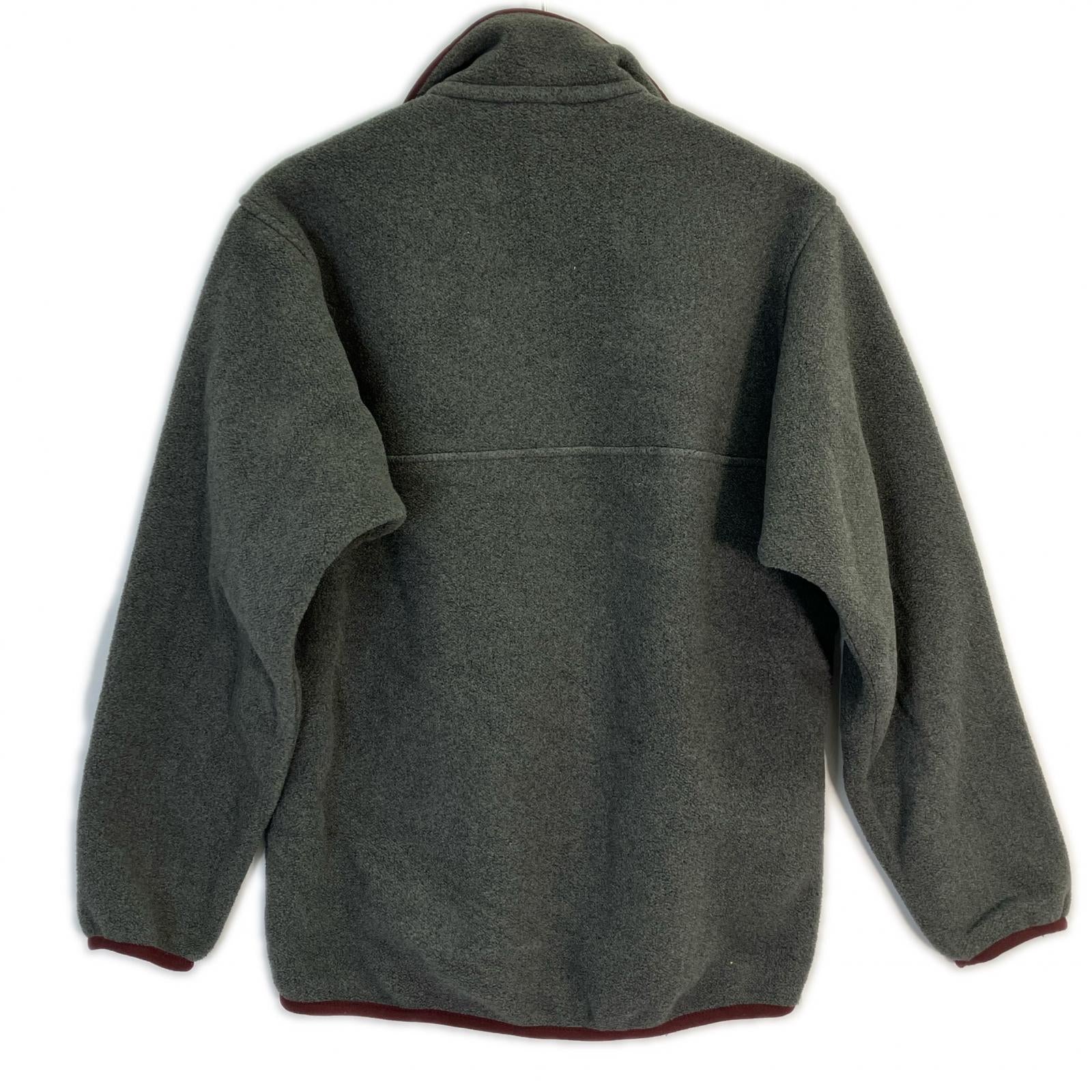 Patagonia パタゴニア グレー×ボルドー SYNCHILLA フリース スナップ T ジャケット