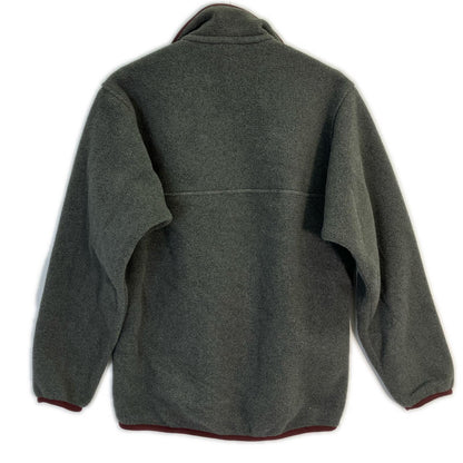 Patagonia パタゴニア グレー×ボルドー SYNCHILLA フリース スナップ T ジャケット