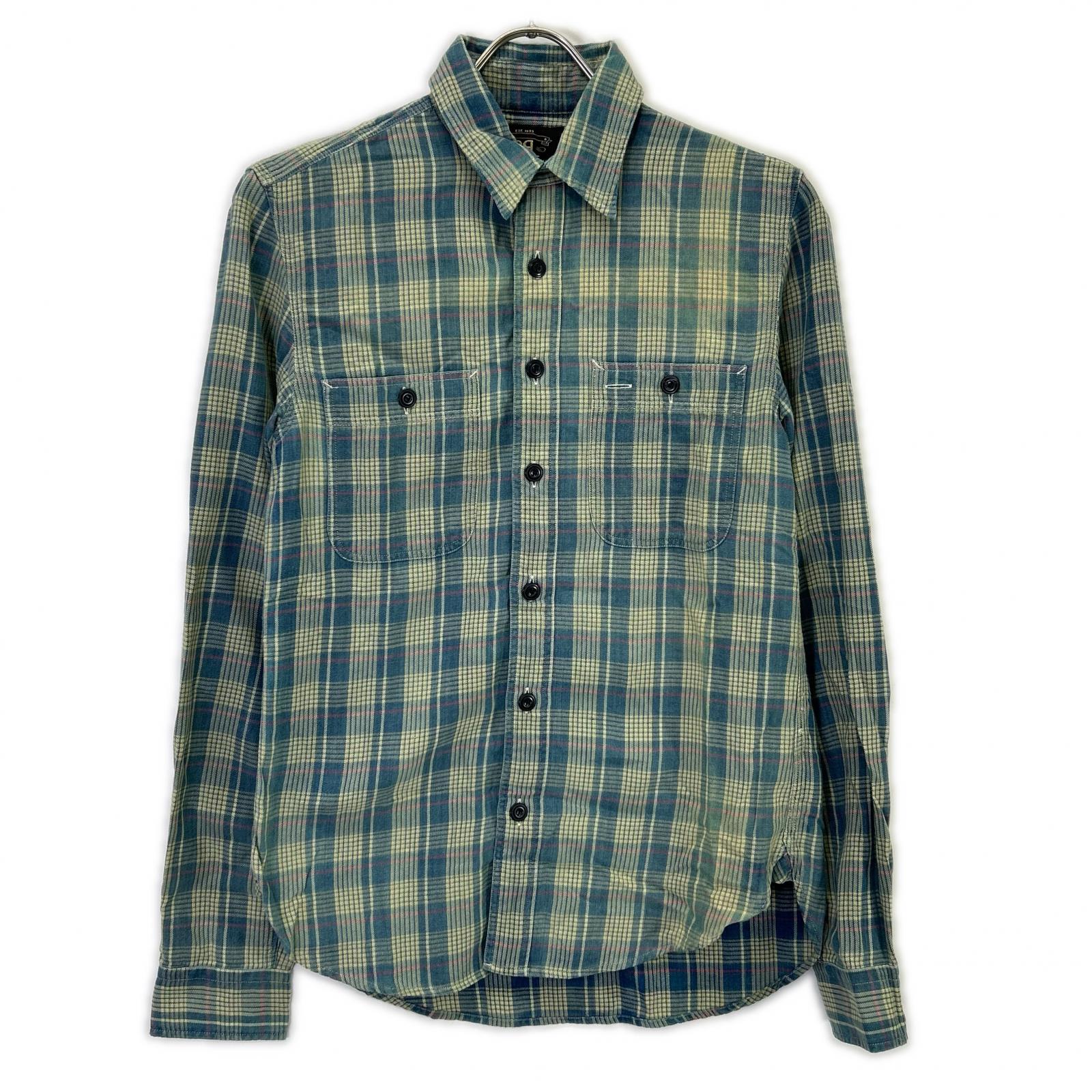 RRL Blue Check Western Flannel Shirt Tops