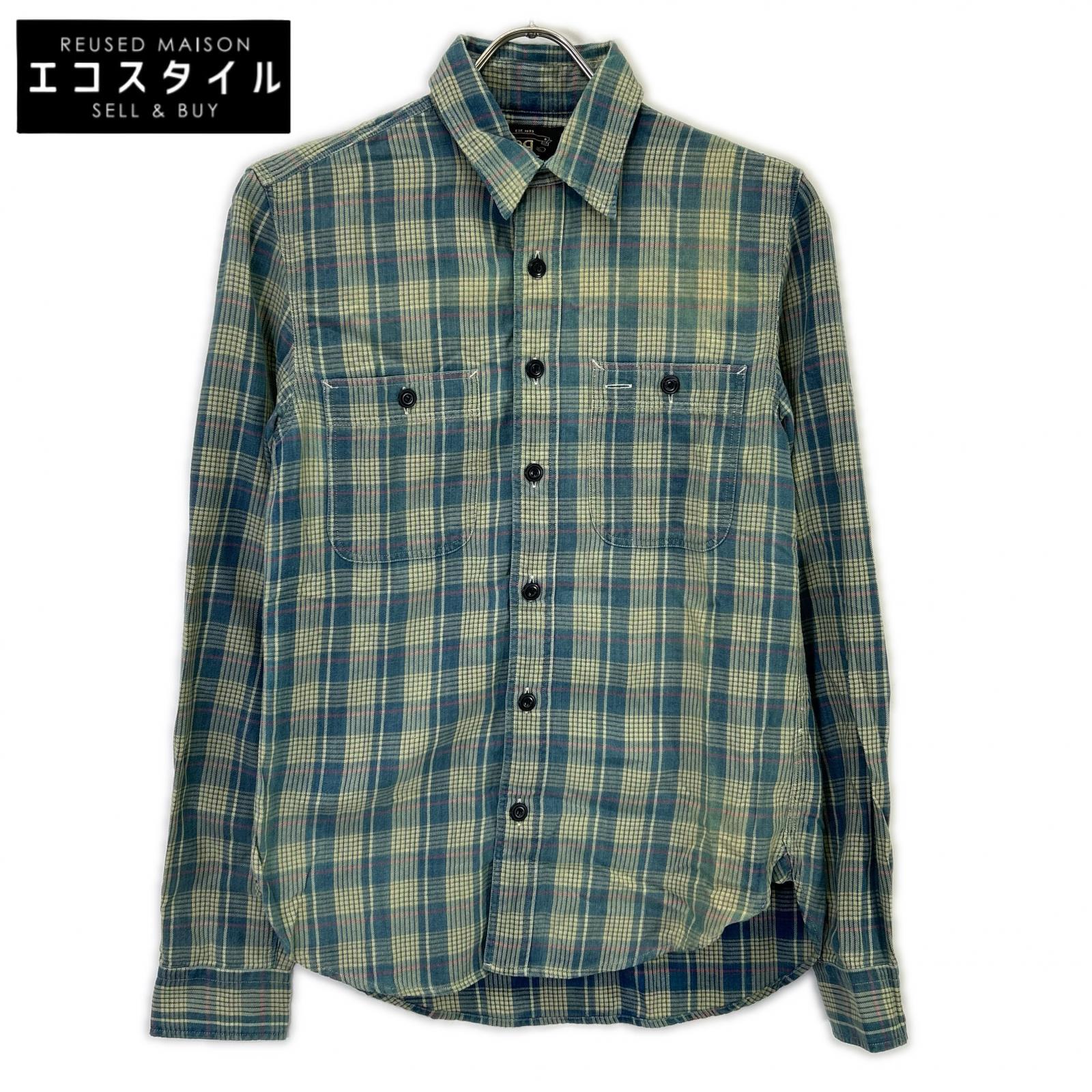 RRL Blue Check Western Flannel Shirt Tops