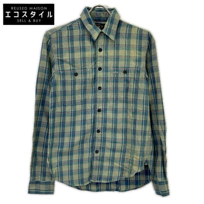 RRL Blue Check Western Flannel Shirt Tops