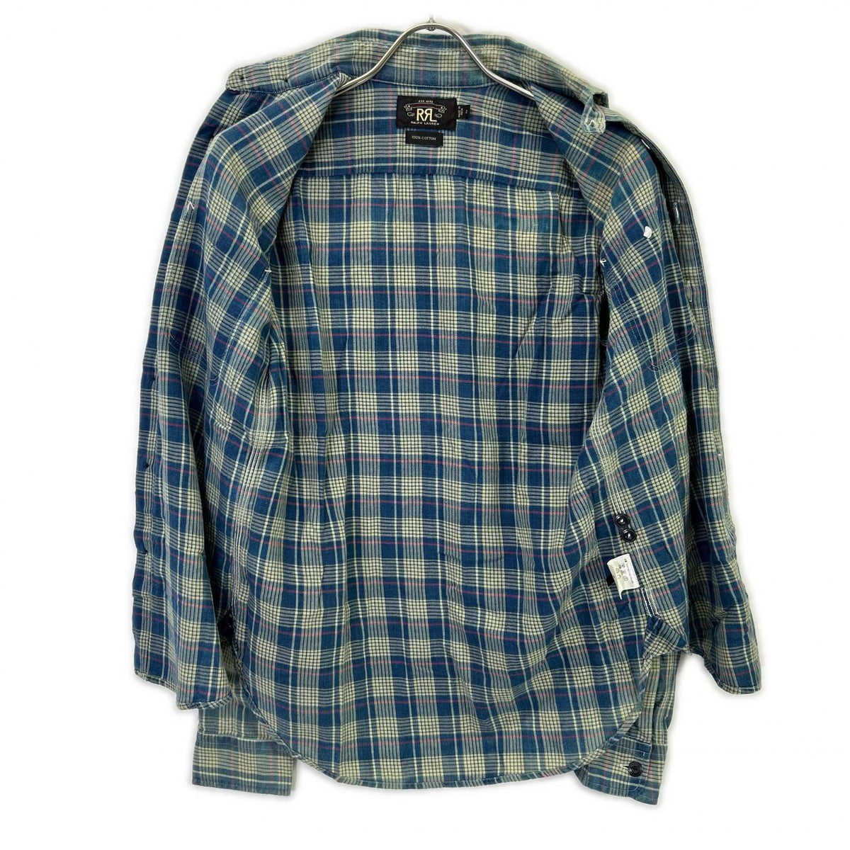 RRL Blue Check Western Flannel Shirt Tops