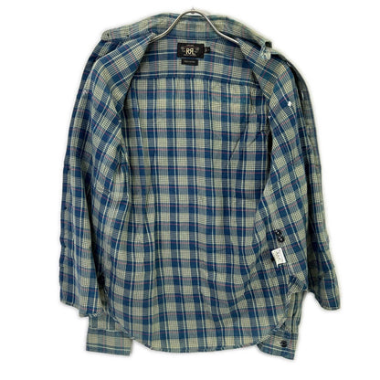 RRL Blue Check Western Flannel Shirt Tops