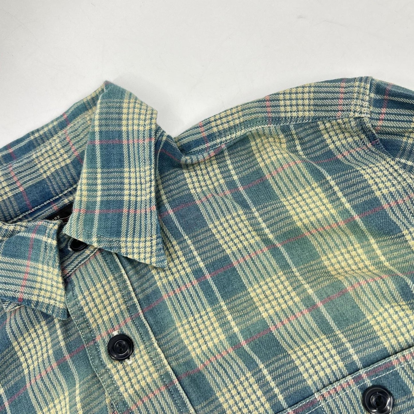 RRL Blue Check Western Flannel Shirt Tops