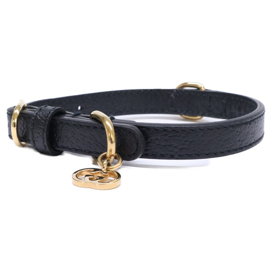 GUCCI 古驰 【美品】692946 2ZR0G Extra Small 互扣式双G 皮革宠物项圈 其它