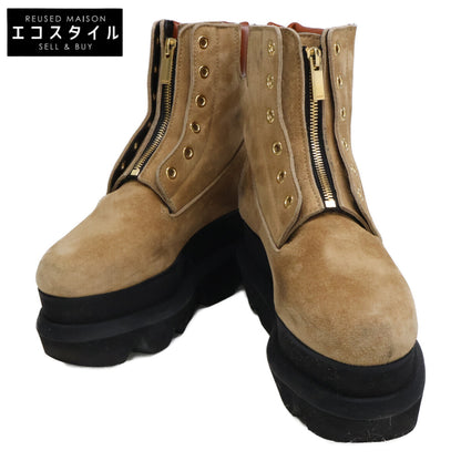 sacai サカイ 20-05249 651 フロントジップ スエード ブーツ シューズ