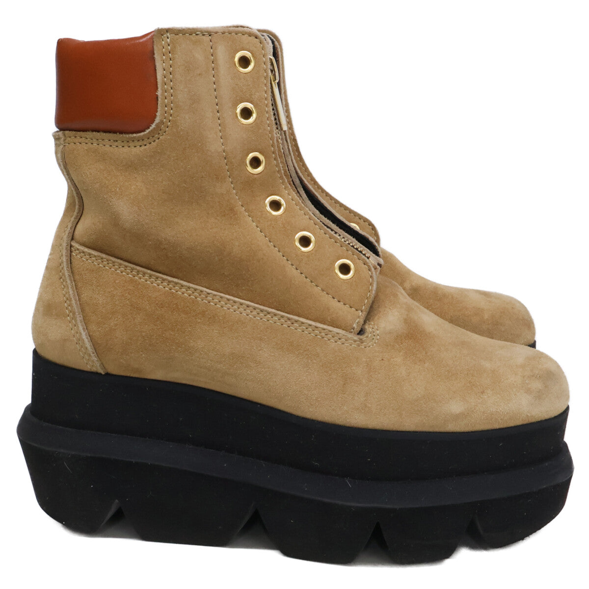 sacai サカイ 20-05249 651 フロントジップ スエード ブーツ シューズ