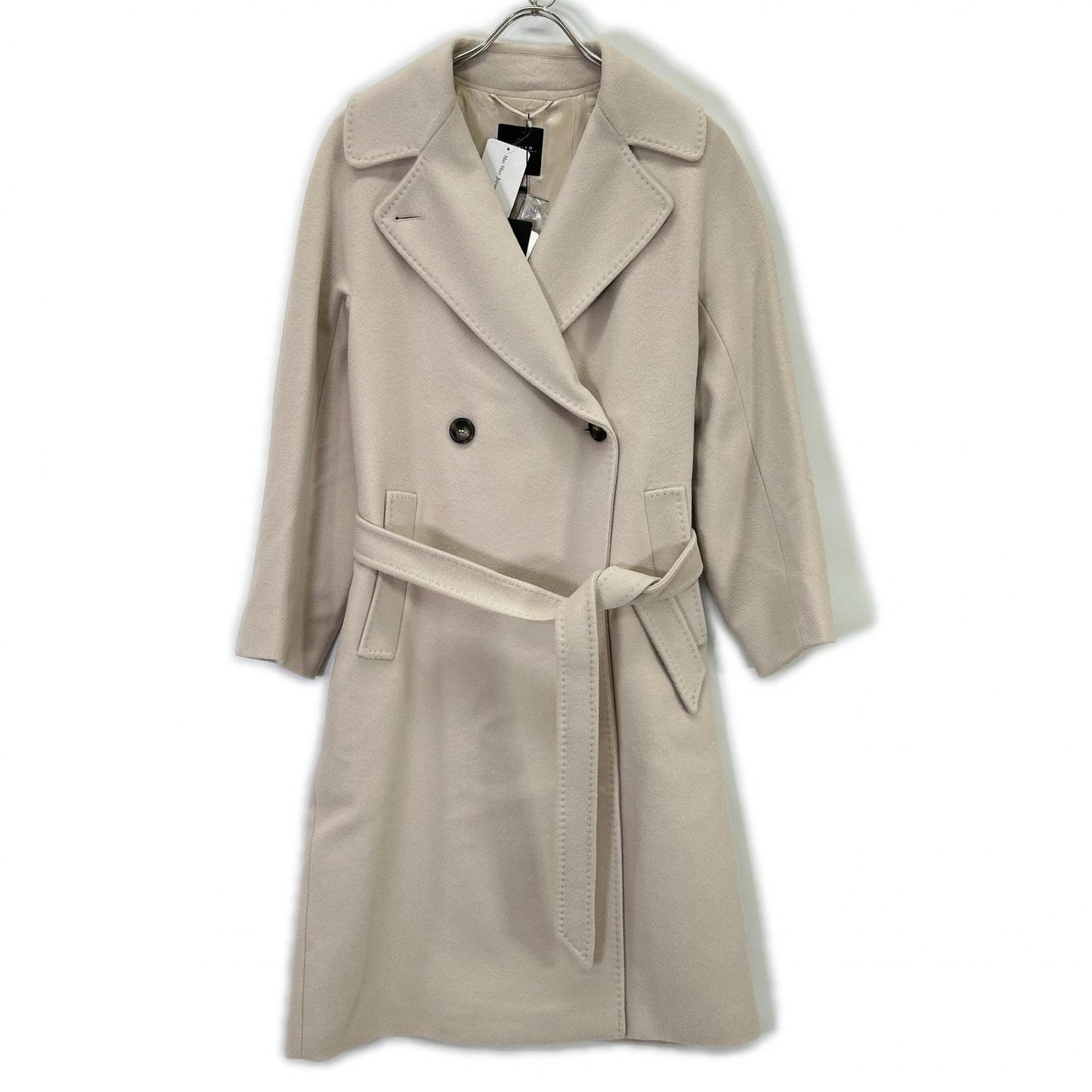 23501611336 Beige RESINA Double Breasted Raglan Coat Coat 34 Ladies
