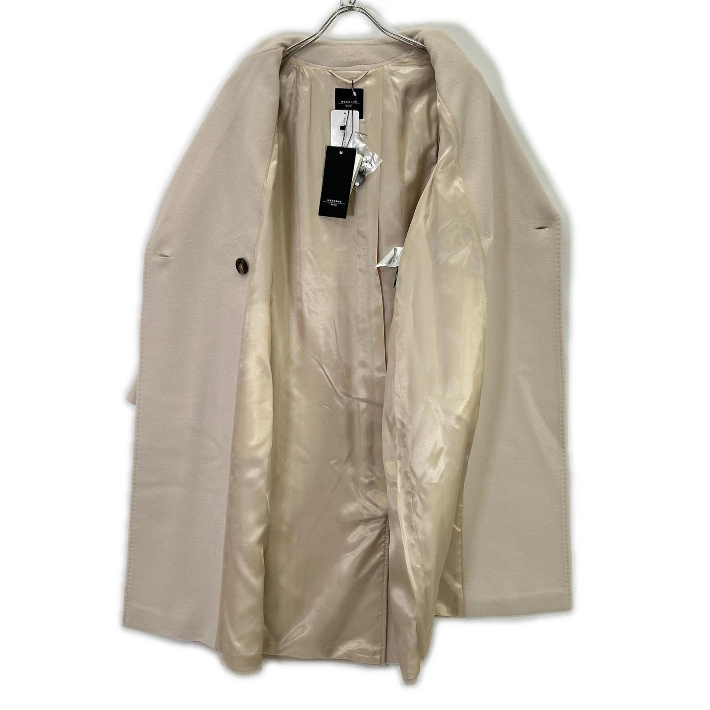 23501611336 Beige RESINA Double Breasted Raglan Coat Coat 34 Ladies