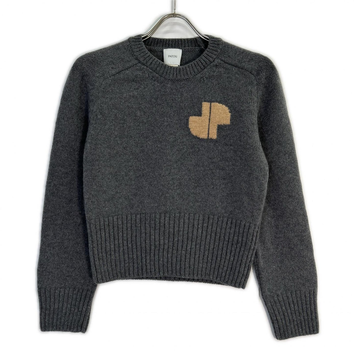 PATOU パトゥ 24A-KN202-8064 グレー ウール ニット スウェット トップス