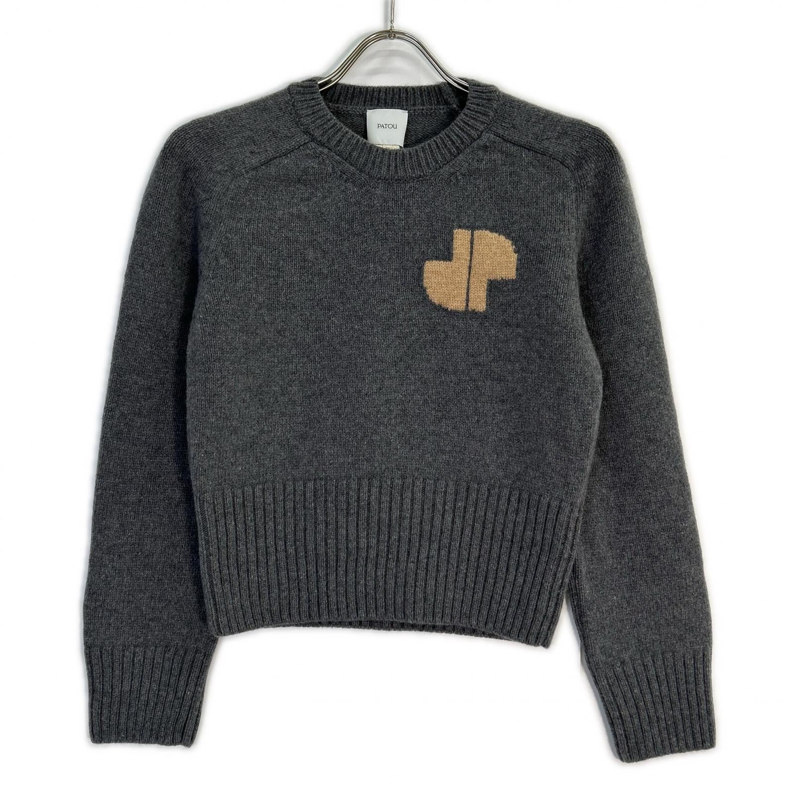 PATOU パトゥ 24A-KN202-8064 グレー ウール ニット スウェット トップス