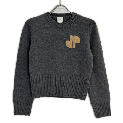 PATOU パトゥ 24A-KN202-8064 グレー ウール ニット スウェット トップス