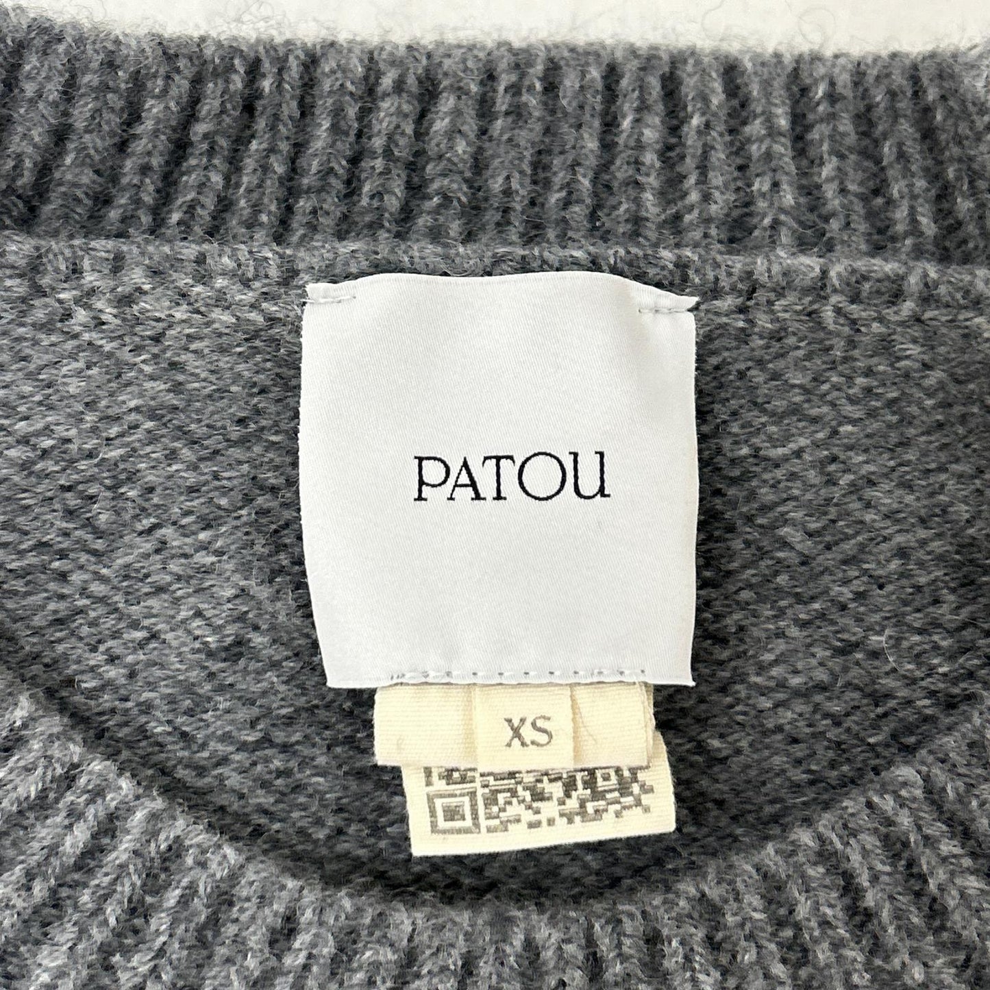 PATOU パトゥ 24A-KN202-8064 グレー ウール ニット スウェット トップス