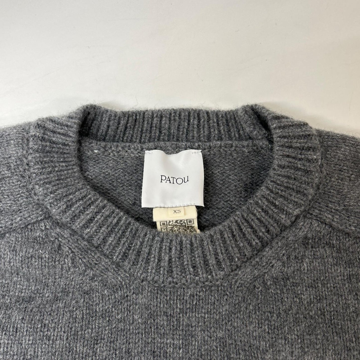 PATOU パトゥ 24A-KN202-8064 グレー ウール ニット スウェット トップス