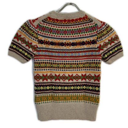 POLO RALPH LAUREN Beige Nordic Cashmere Blend Knit Top