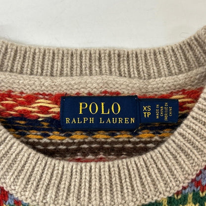 POLO RALPH LAUREN Beige Nordic Cashmere Blend Knit Top