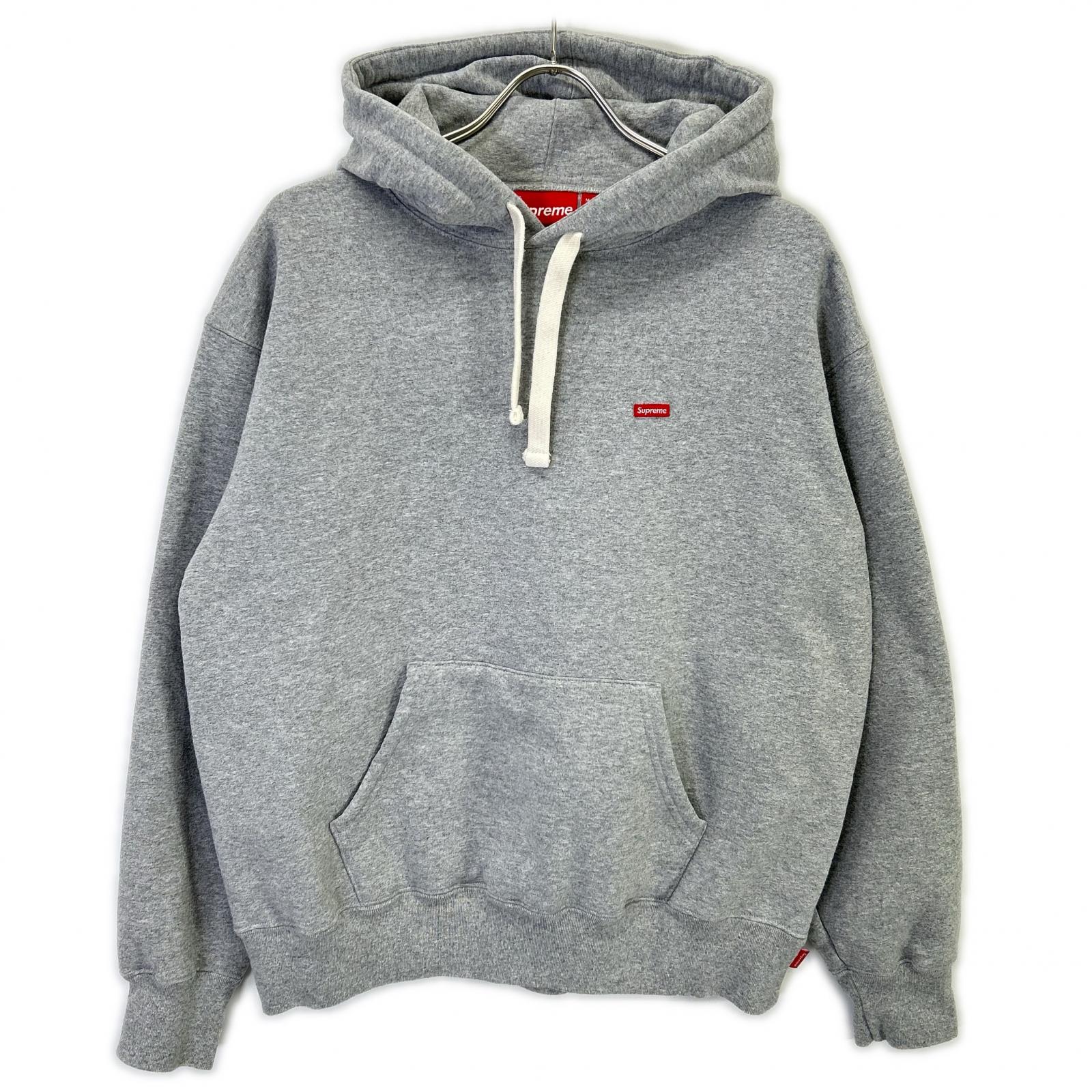 Supreme 23FW Gray Small Box Drawcord Hooded Sweatshirt Top