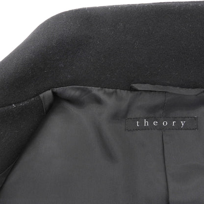 Theory セオリー カシミヤ混 スタンドカラーコート メンズ 黒 ブラック S コート