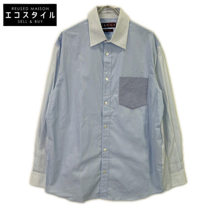 GUCCI グッチ 833294 25AW ブルー ストライプ 長袖シャツ トップス