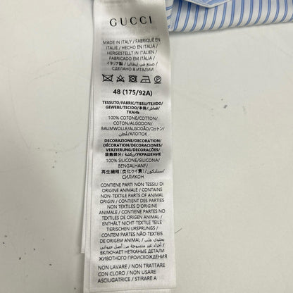 GUCCI グッチ 833294 25AW ブルー ストライプ 長袖シャツ トップス