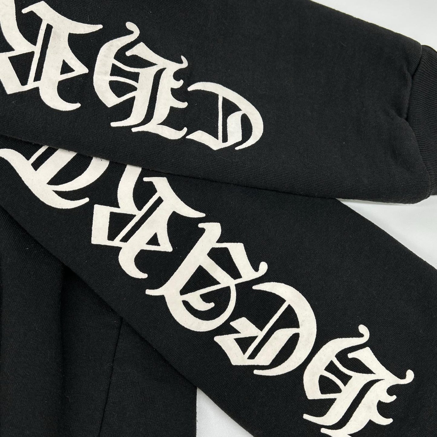 Chrome hearts クロムハーツ ブラック コットン×ポリエステル フローラル クロス ホースシュー プルオーバーフーディ トップス