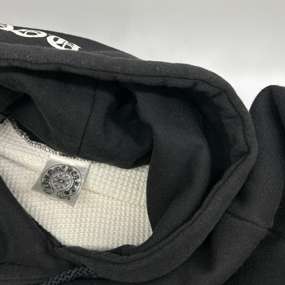 Chrome hearts クロムハーツ ブラック コットン×ポリエステル フローラル クロス ホースシュー プルオーバーフーディ トップス