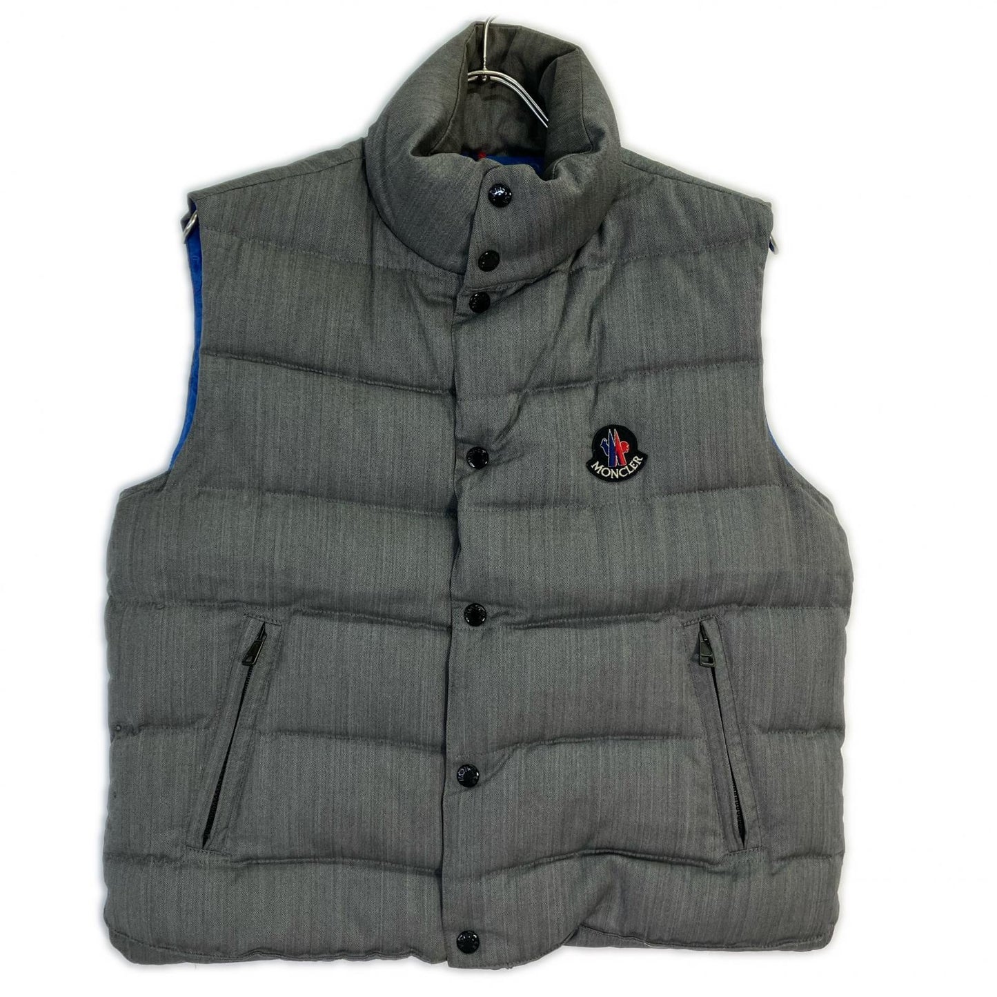 MONCLER Moncler Domestic Regular 43308 Gray Herringbone CHABRE Down Vest Vest