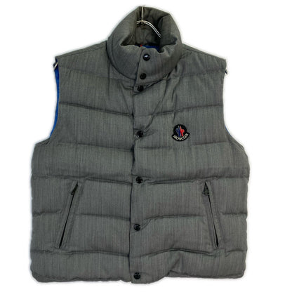 MONCLER Moncler Domestic Regular 43308 Gray Herringbone CHABRE Down Vest Vest