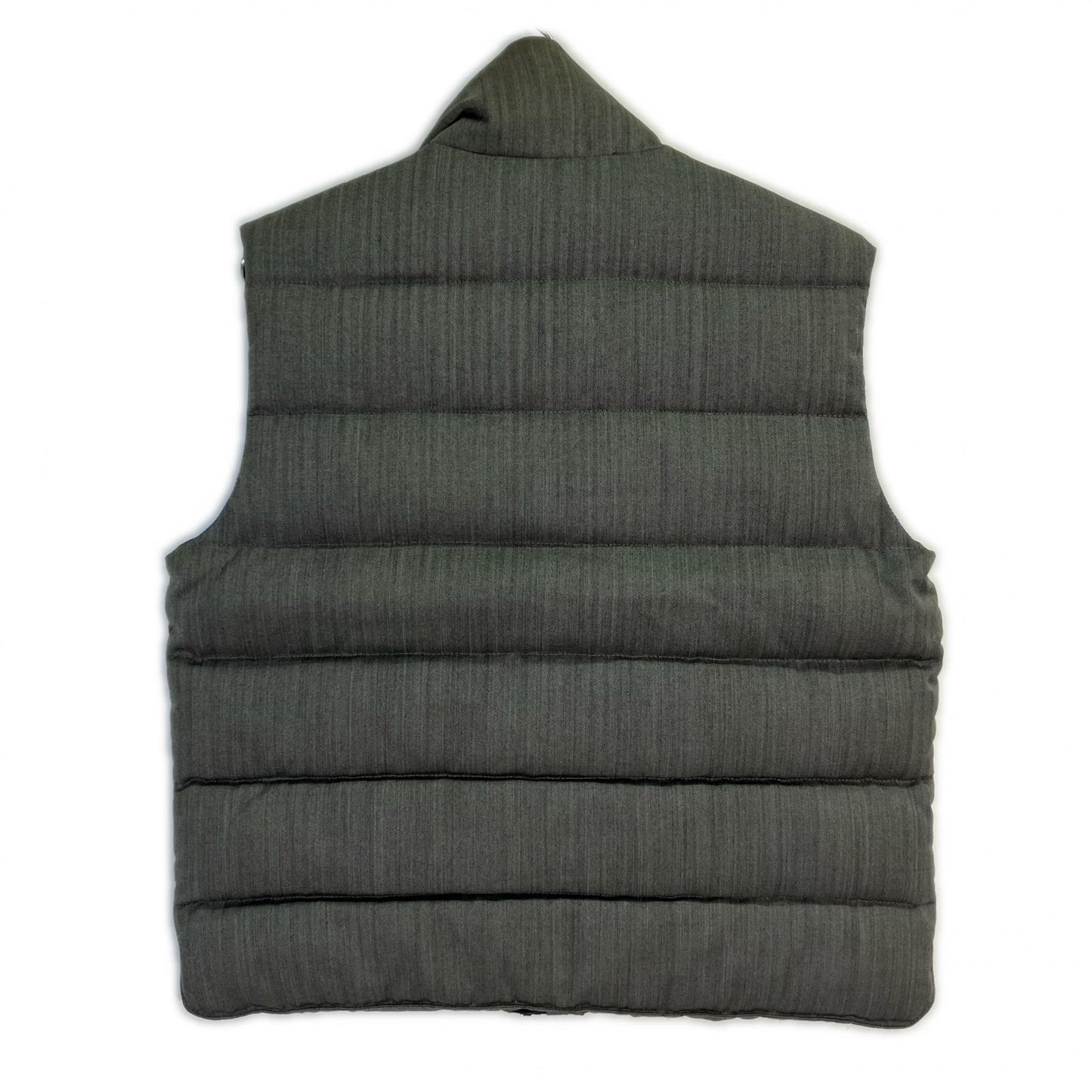 MONCLER Moncler Domestic Regular 43308 Gray Herringbone CHABRE Down Vest Vest
