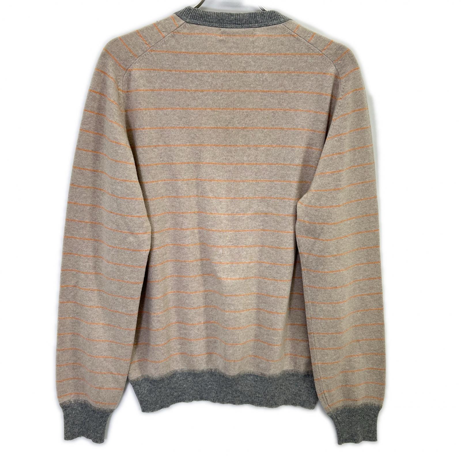 BRUNELLO CUCINELLI 布鲁奈罗·库奇内利 米色系 羊绒 条纹 长袖针织衫 上衣