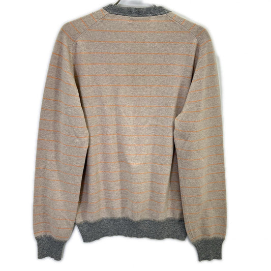 BRUNELLO CUCINELLI ブルネロクチネリ ベージュ系 カシミヤ ボーダー 長袖ニット トップス
