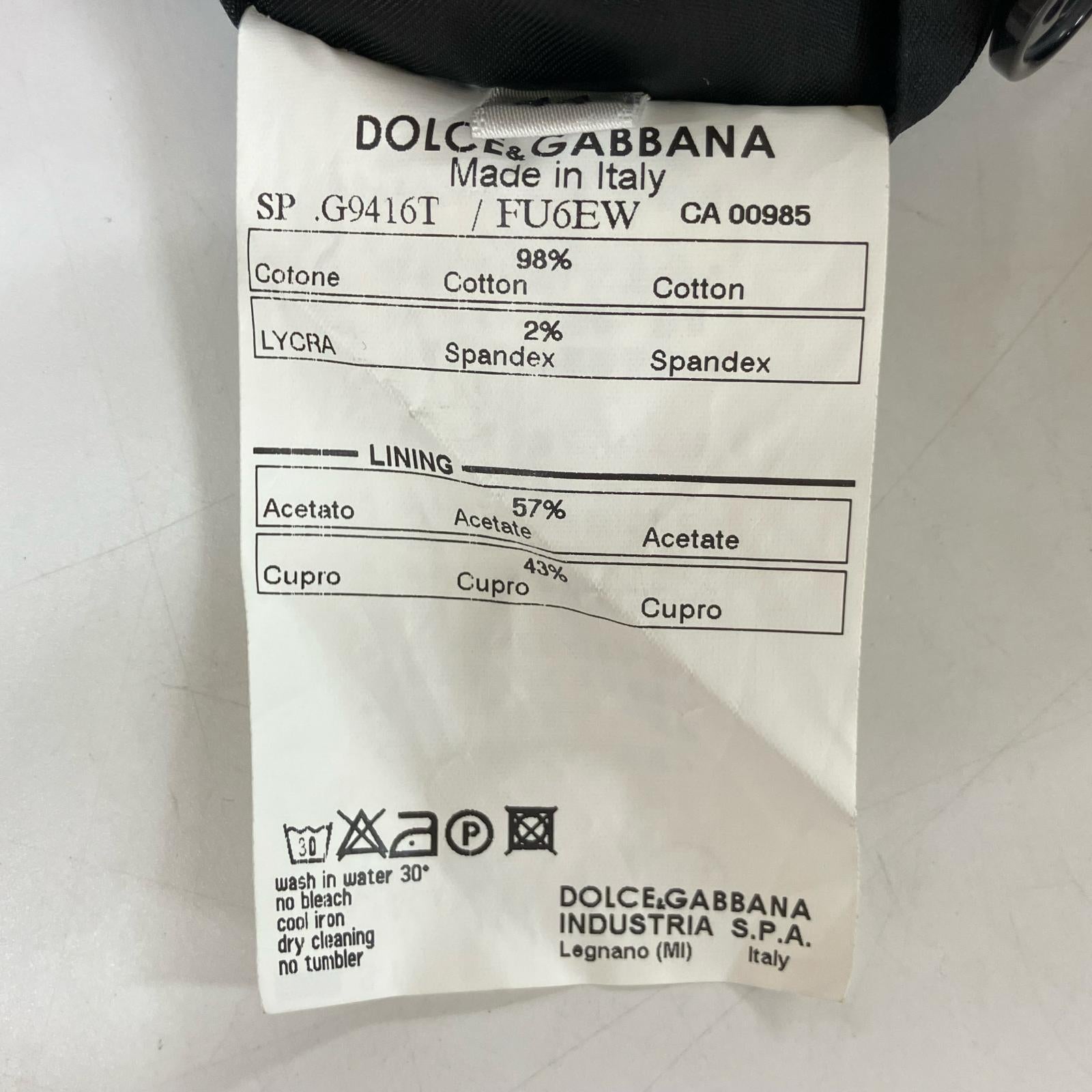 DOLCE&GABBANA DOLCE&GABBANA G9416T FU6EW Black Cotton Jacket