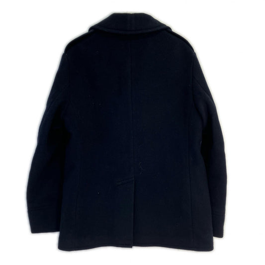 POLO RALPH LAUREN Navy Wool-Blend Twill Peacoat