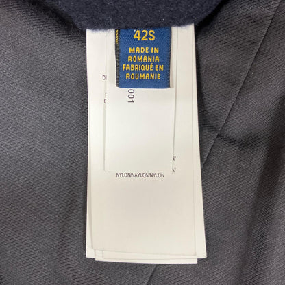 POLO RALPH LAUREN Polo 拉夫劳伦 海军蓝 羊毛混纺 斜纹布 牛角扣大衣 外套
