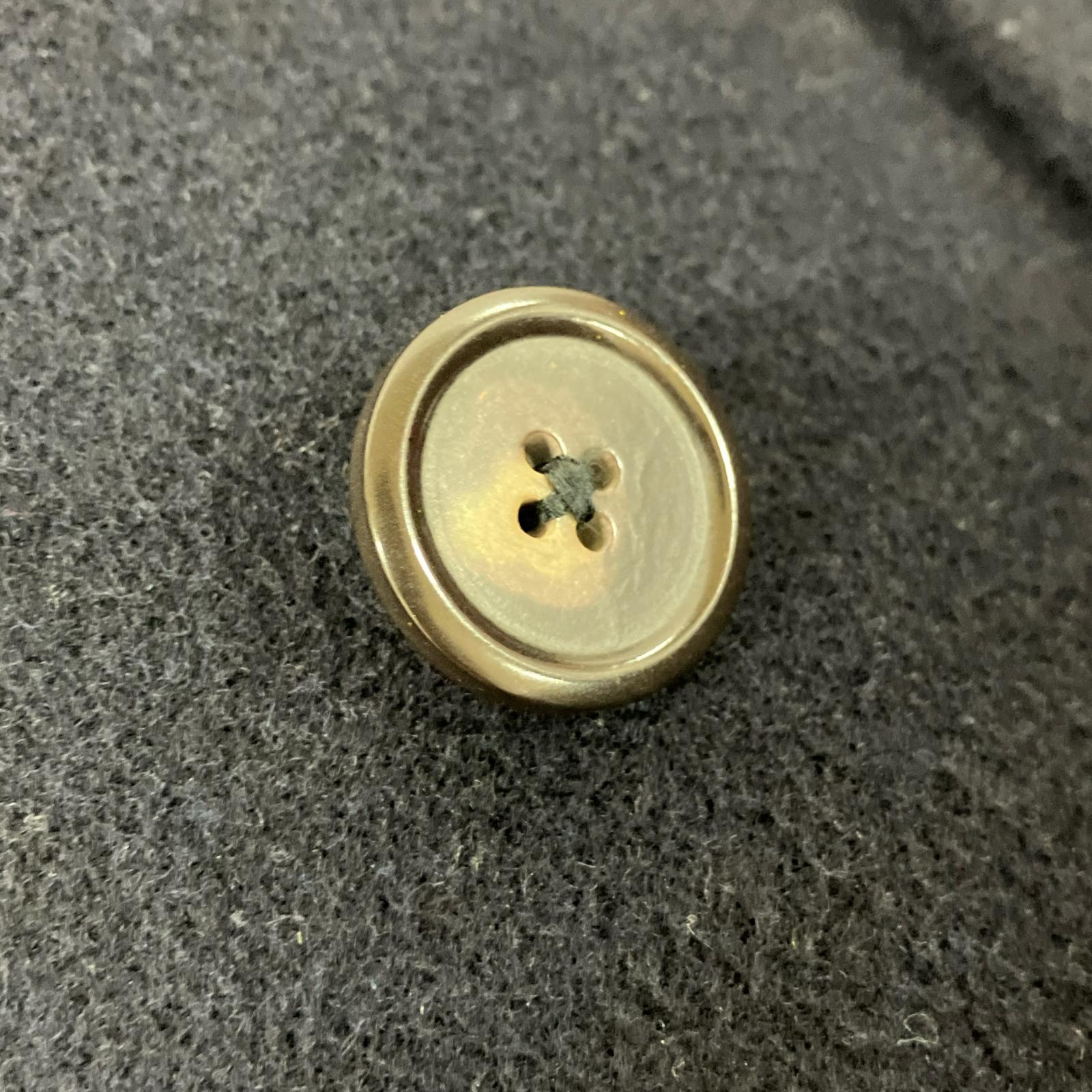 POLO RALPH LAUREN Polo 拉夫劳伦 海军蓝 羊毛混纺 斜纹布 牛角扣大衣 外套