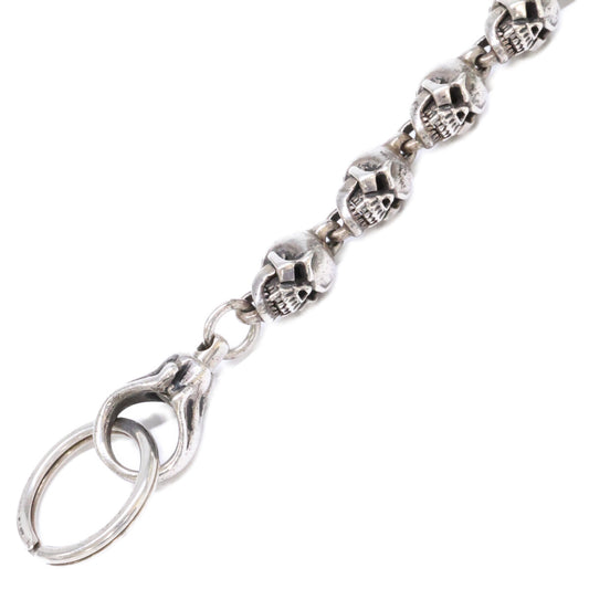 LEATHERS AND TREASURES Sv925 Small Skull wallet chain 20skull