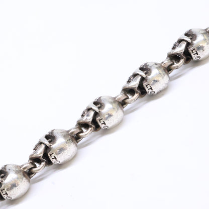 LEATHERS AND TREASURES Sv925 Small Skull wallet chain 20skull