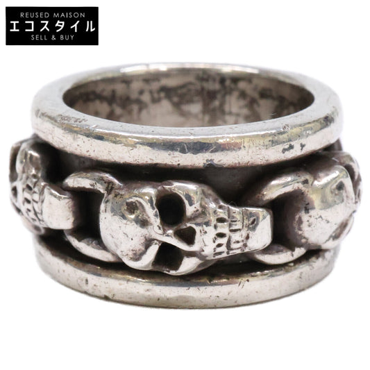 LEATHERS AND TREASURES Scroll Skull Ring