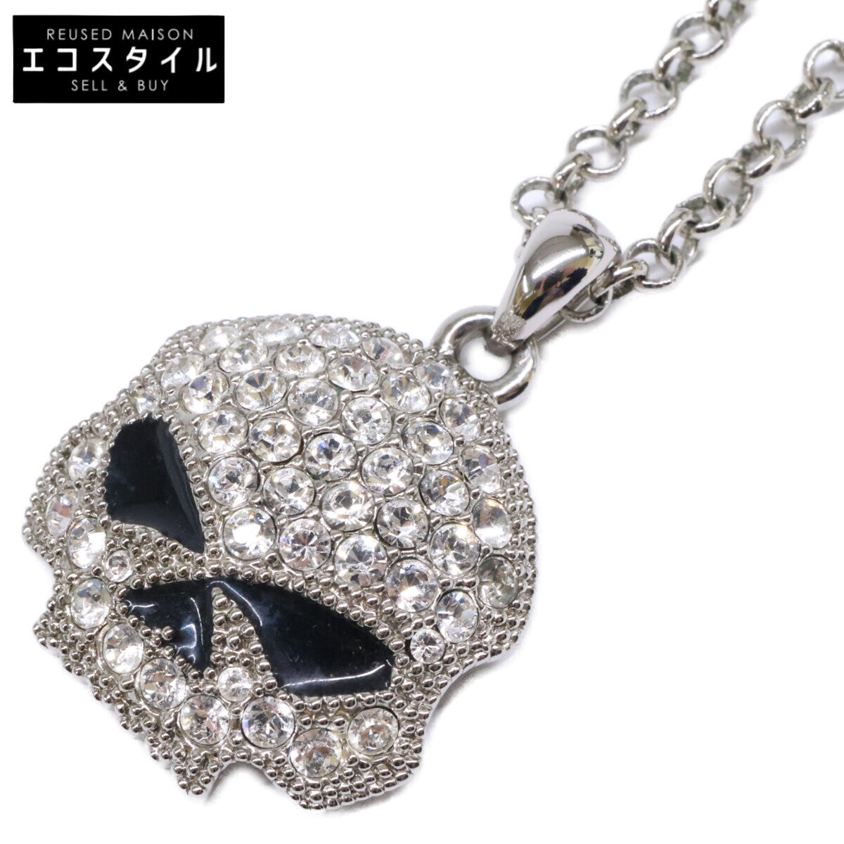 HARLEY DAVIDSON ハーレーダビッドソン 99411-12VW スカル スワロフスキークリスタル ネックレス
