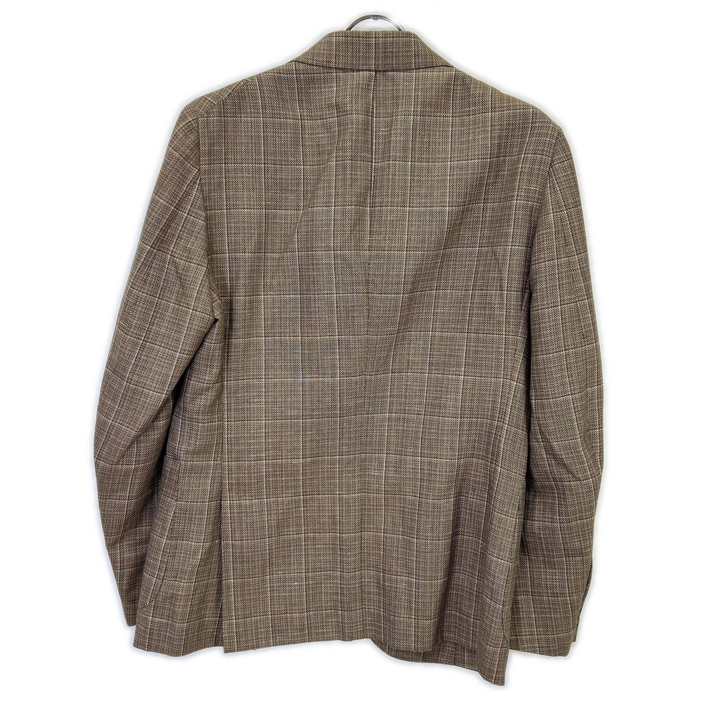 ISAIA イザイア 007173/000 ブラウン ウール×リネン 3Bジャケット ジャケット