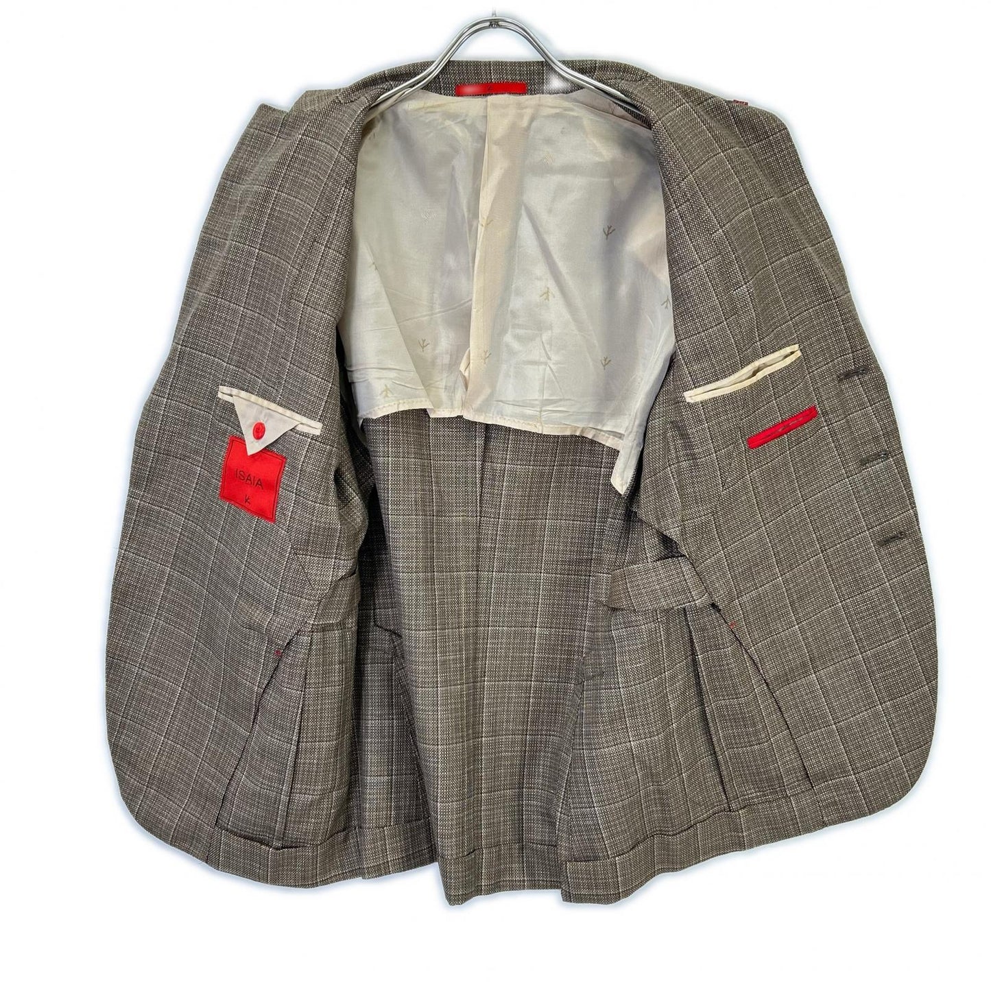 ISAIA イザイア 007173/000 ブラウン ウール×リネン 3Bジャケット ジャケット