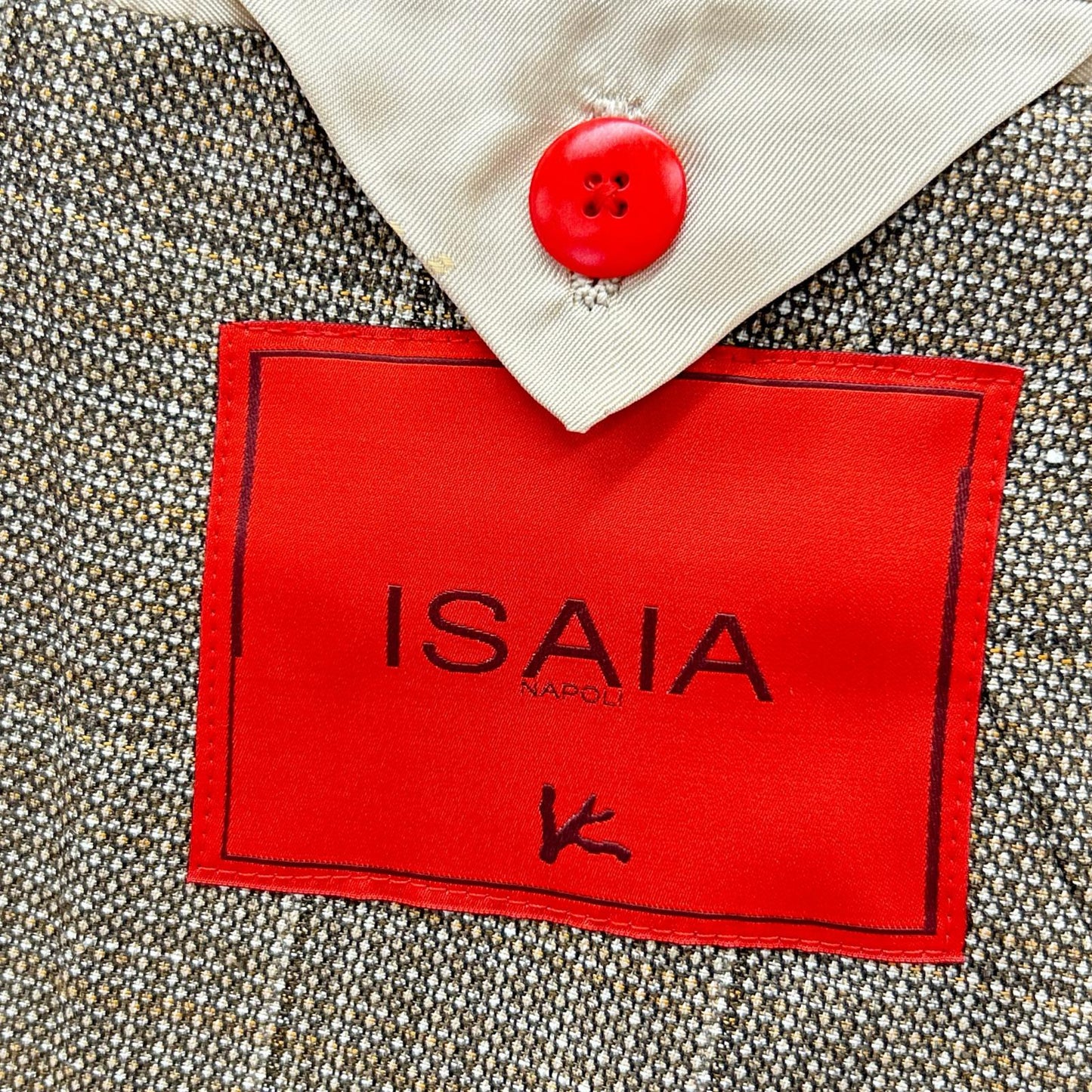 ISAIA イザイア 007173/000 ブラウン ウール×リネン 3Bジャケット ジャケット