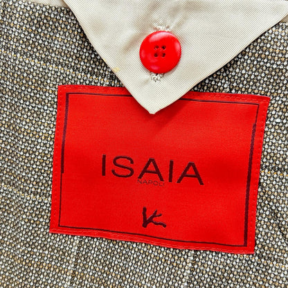 ISAIA イザイア 007173/000 ブラウン ウール×リネン 3Bジャケット ジャケット