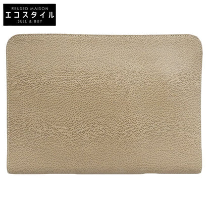 E.MARINELLA Marinella L-shaped zipper clutch bag, second bag, men's leather, brown