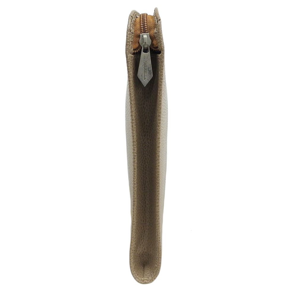 E.MARINELLA Marinella L-shaped zipper clutch bag, second bag, men's leather, brown